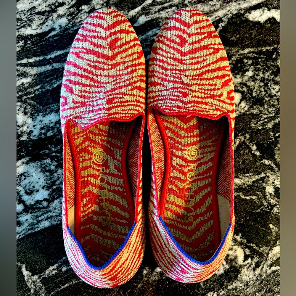 Rothy’s red zebra loafers size 11